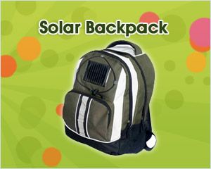 Solar Backpack - Green Gadget