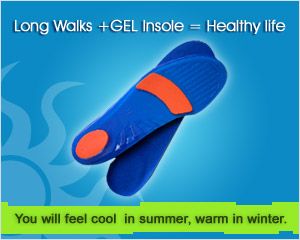 Long Walks + GEL Insole = Healthy Life